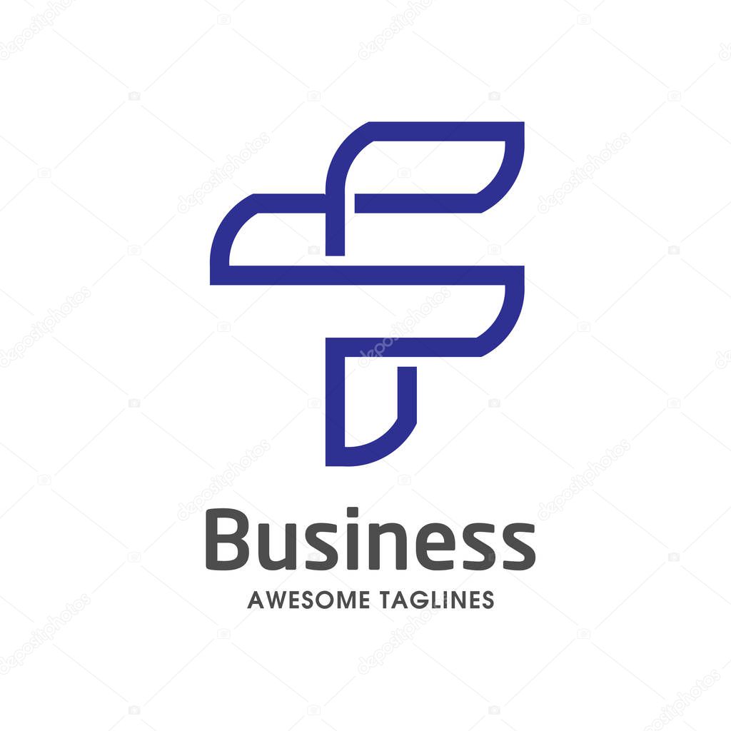 Unique letter F creative logo template vector illustration, Logo for corporate identity of company of letter F