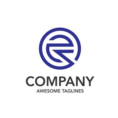 yaratıcı ilk harf e daire renk logo vektör, doğrusal daire mektup e logo vektör