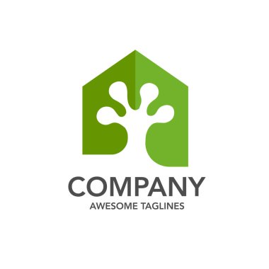 yaratıcı gecko ve ev logo vektör kavramı öğesi