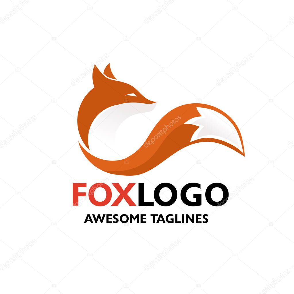 Creative fox Animal Modern Simple Design Concept