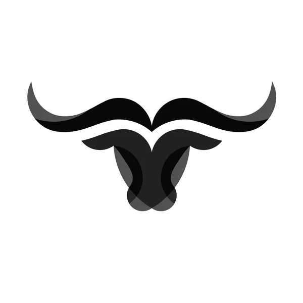 Abstrato Simples Bull Cabeça Vetor Logotipo Conceito Ilustração Logotipo Cabeça — Vetor de Stock