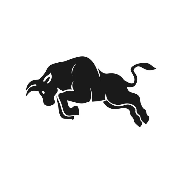 Δημιουργική Ταύρος Ισχυρή Λογότυπο Εικονογράφηση Διάνυσμα — Διανυσματικό Αρχείο
