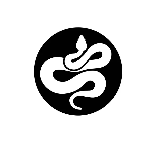 Illustration Vectorielle Créative Modèle Silhouette Serpent — Image vectorielle