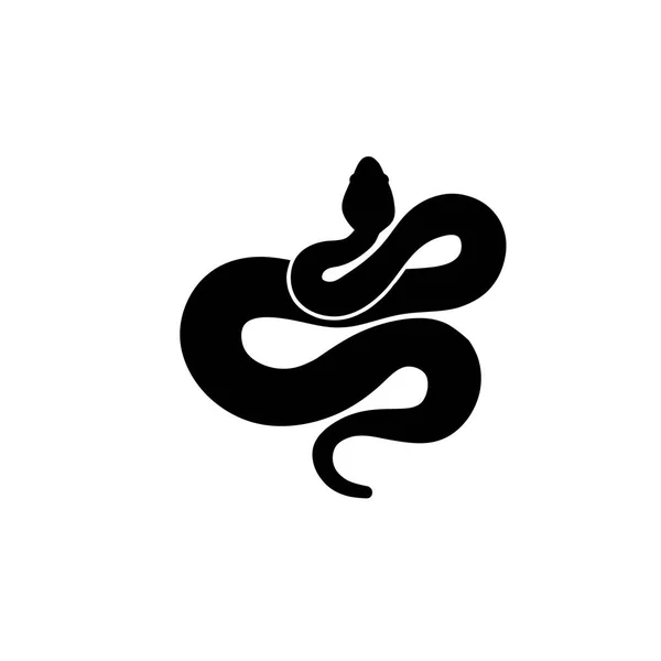Illustration Vectorielle Créative Modèle Silhouette Serpent — Image vectorielle