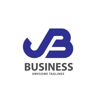 yaratıcı güçlü ilk harfini jb logo vektör kavramı