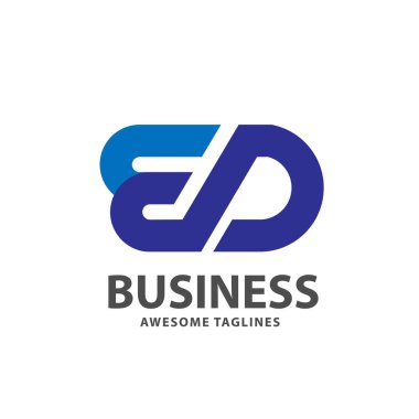 yaratıcı güçlü ilk harfi ed logo vektör kavramı