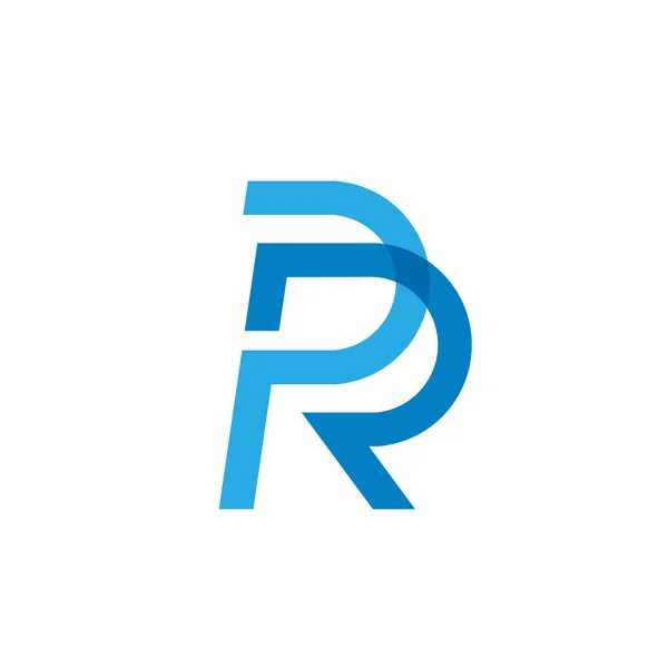 Creatieve Eerste Logo Briefsjabloon Gekleurde Blauw Ontwerp Voor Identiteit Van — Stockvector