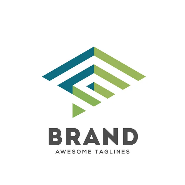 Creative Letter Logo Design Construction Template Elements — стоковый вектор