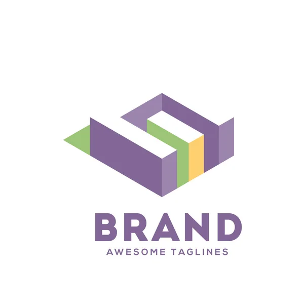 Carta Criativa Design Logotipo Para Elementos Modelo Construção —  Vetores de Stock