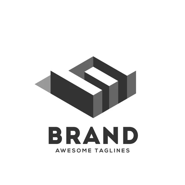 Diseño Creativo Del Logotipo Letter Para Elementos Plantilla Construcción — Vector de stock