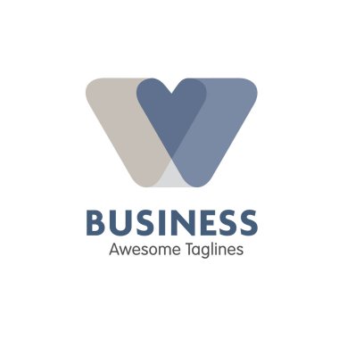 yaratıcı ilk harfini aşk ya da ocağın stil vektör tasarım şablon öğeleriyle w