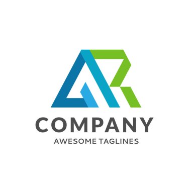 yaratıcı ilk harfini Ar logo vektör, mektup sansür kurulundan logo tasarımı