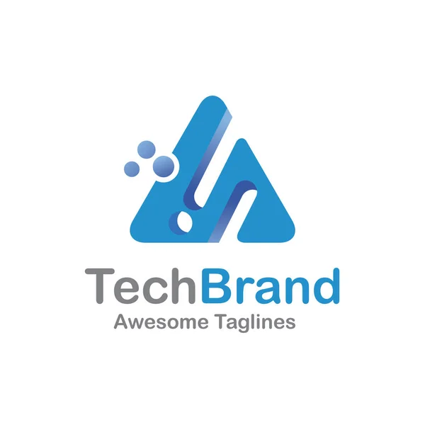 Kreativa Begynnelsebokstav Innovativ Teknik Logotyp Vektorelement Koncept — Stock vektor