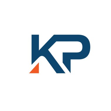 yaratıcı güçlü ilk harfi kp, pk logo vektör kavramı