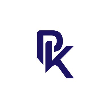 yaratıcı güçlü ilk harfi kp, pk logo vektör kavramı