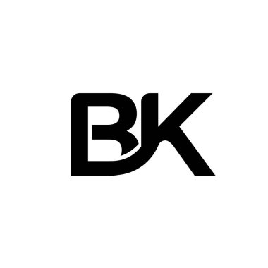 yaratıcı güçlü ilk mektup b ve k logo vektör kavramı