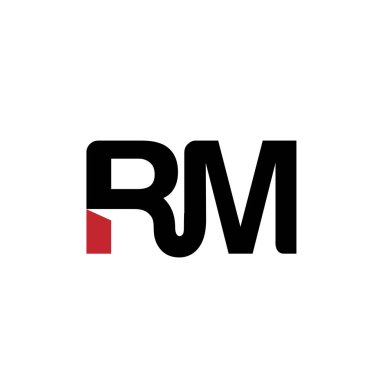 yaratıcı güçlü ilk harfini r ve m logo vektör kavramı