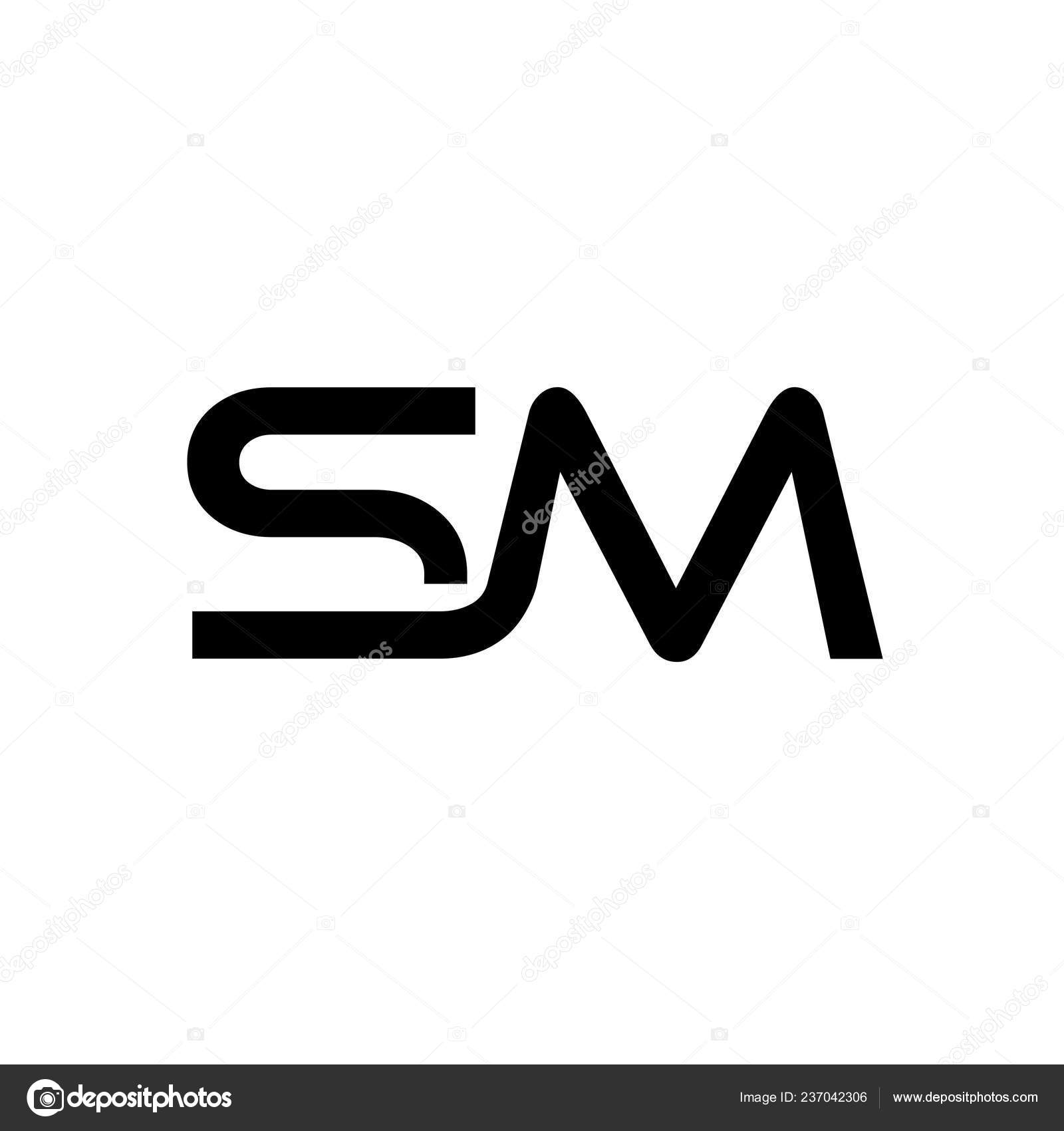 Sm logo monogram letter design Royalty Free Vector Image