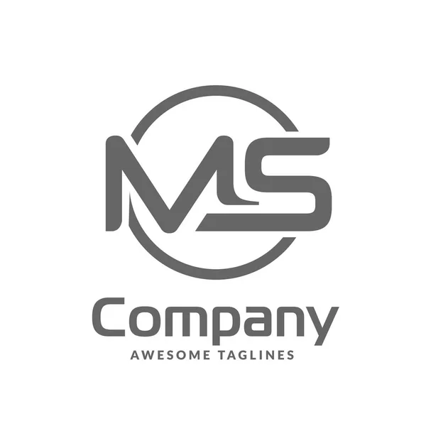 Letra Inicial Com Logotipo Círculo Ilustração Vetorial Isolado Fundo Branco — Vetor de Stock