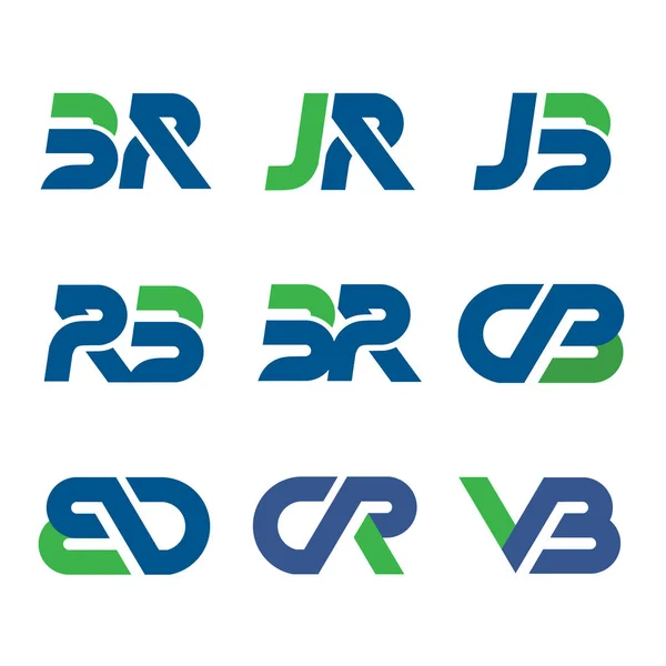 Criativo Forte Inicial Carta Combinação Logotipo Vetor Conceito — Vetor de Stock