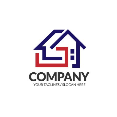 yaratıcı Emlak logosu, Emlak ve inşaat Logo tasarlamak vektör