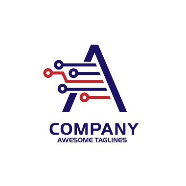 yaratıcı ilk harfini teknoloji akıllı logo, bilgisayar ve veri için mükemmel bir teknik logo vektör ilgili firmalar