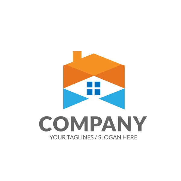 Criativa Forte Ousada Real Estate Logotipo Propriedade Construção Logo Design —  Vetores de Stock