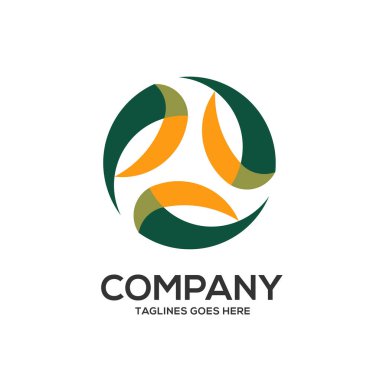 Daire teknoloji logo soyut, benzersiz soyut daire logo şablonu konsept illüstrasyon vektör