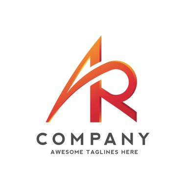 yaratıcı iş mektubu Ar logo tasarlamak vektör