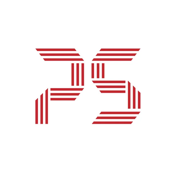 Creative Capital Letter Geometric Three Strips Logo Concept — Stock Vector