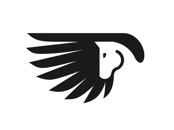 Pegasus Logo Vector Gestileerde Gevleugelde Paard Logo Vector Illustratie — Stockvector