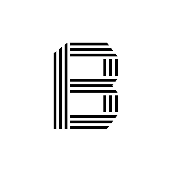 Креативна Початкова Літера Геометричною Концепцією Логотипу Трьох Смуг — стоковий вектор