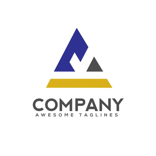 Triángulo Comprobar Logotipo Colorido Símbolo Correcta Comprobar Aprobado Vector Ilustración — Vector de stock