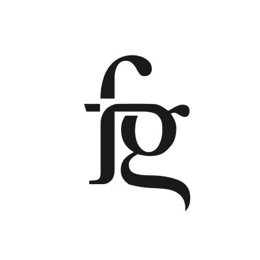 yaratıcı ilk harf fg logo vektör kavram öğesi