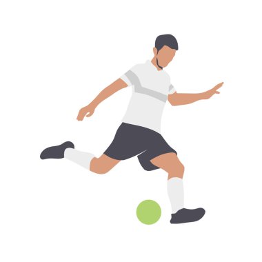 Futbolcular siluetler renk vektör illüstrasyon