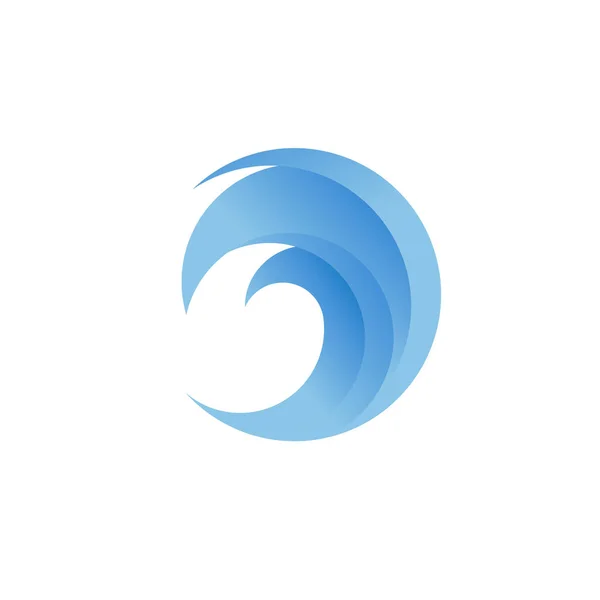 Вектор Синей Волны Wave Circle Shape — стоковый вектор
