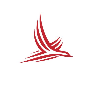 soyut basit kuş logosu vektör illüstrasyon