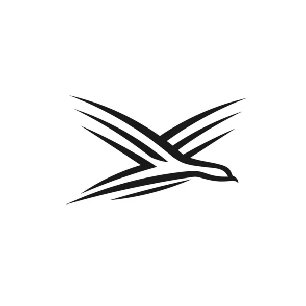 Resumo Ilustração Simples Vetor Logotipo Pássaro —  Vetores de Stock