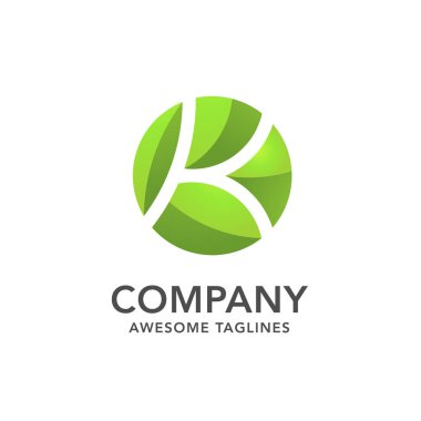 Daire gizli vektör yaprak reklam yeşil yaprak yaratıcı başlangıç