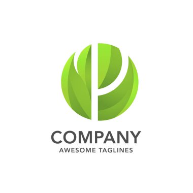 Daire gizli mektup kavramı vektör yaprak yeşil