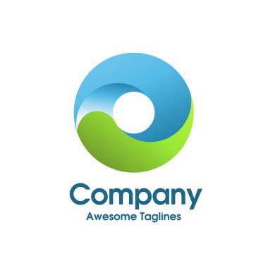 yaratıcı basit daire yenilik renk logo konsepti