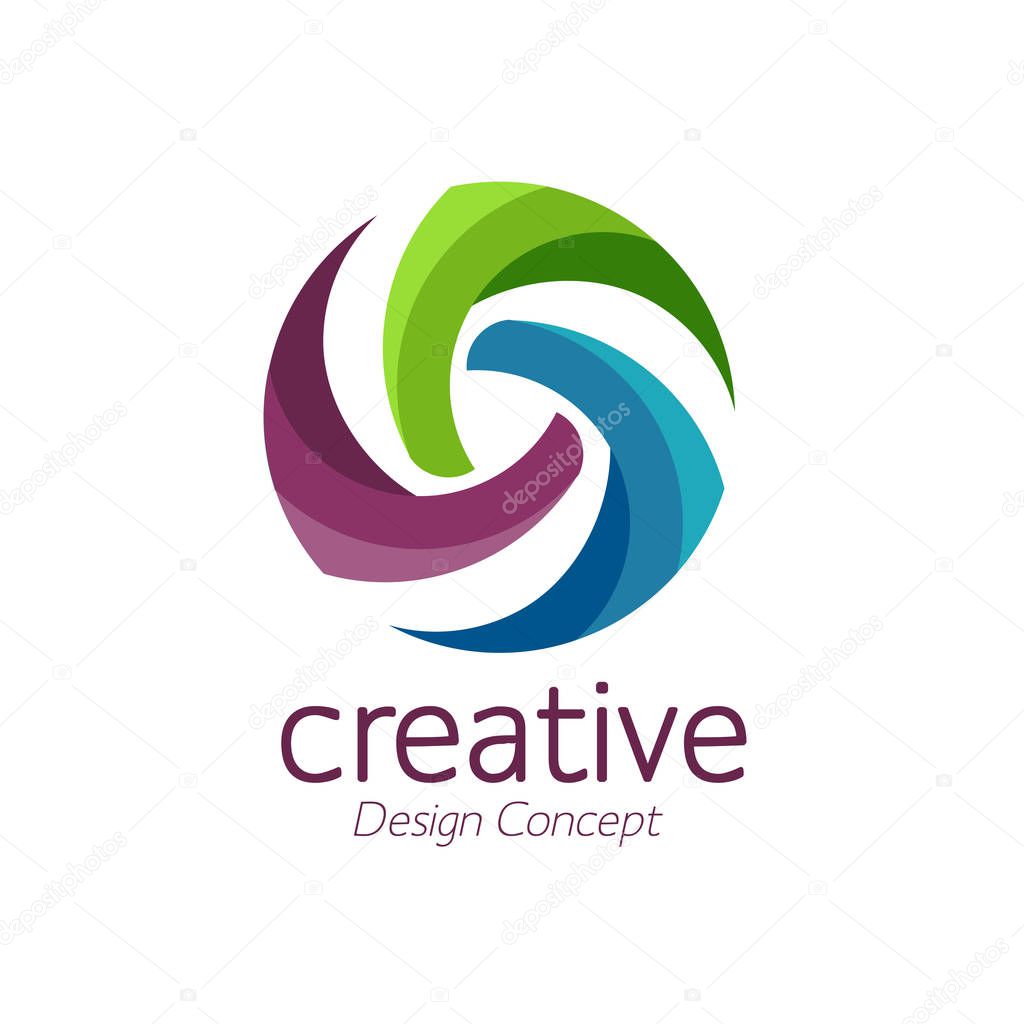 Creative  simple design windmill logo. Whirligig icon vector. pinwheel Flat icon isolated