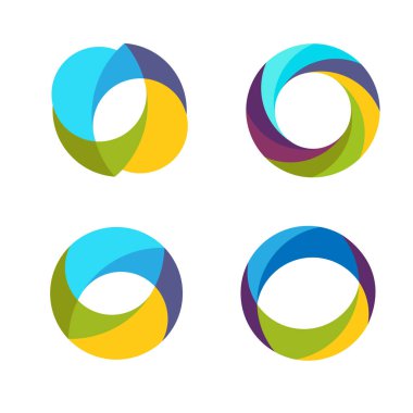 creative abstract colorful circle vector logo template