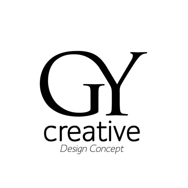 Creativo Inicial Conectado Letras Logo Monograma Estilo — Vector de stock