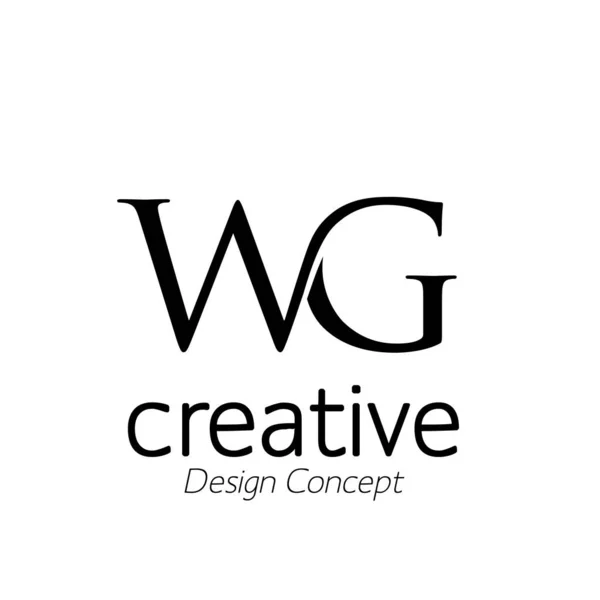 Creativo Inicial Conectado Letras Logotipo Estilo Monograma — Vector de stock