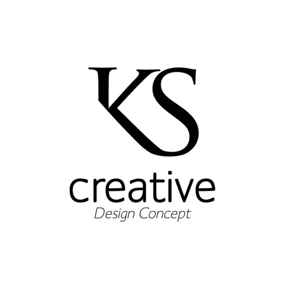 Creativo Inicial Conectado Letras Logo Monograma Estilo — Vector de stock