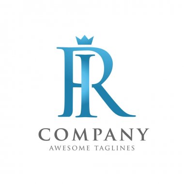 yaratıcı ilk bağlı harfler ri veya ir logo monogram tarzı