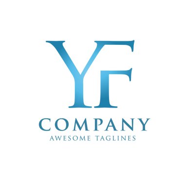 yaratıcı ilk bağlı harfler yf logosu renk stili