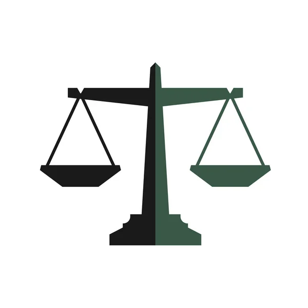 Simple Scale Justice Black Color Symbol Icon Vector Design — Stock Vector