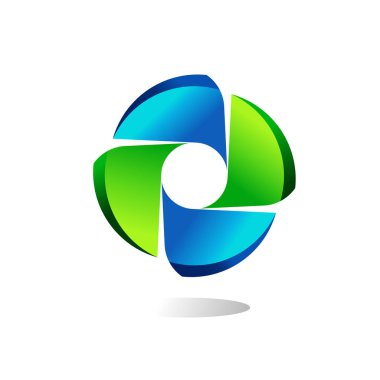 soyut renk girdap logosu Kurumsal kimlik tasarım elemanı
